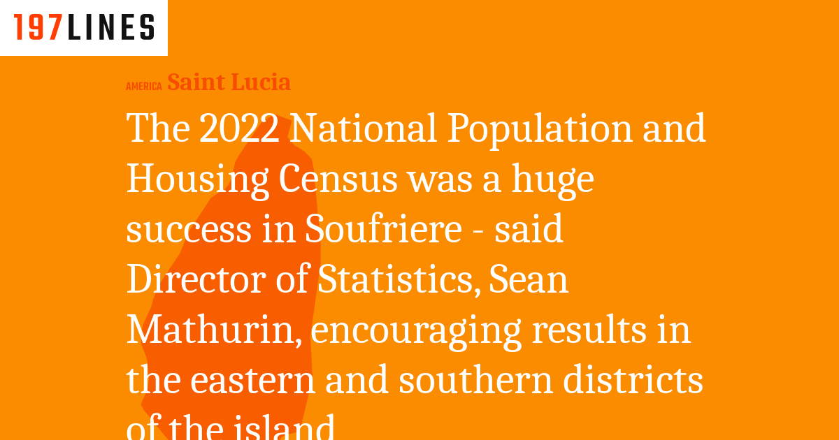 Director Of Statistics Sean Mathurin Says That The National