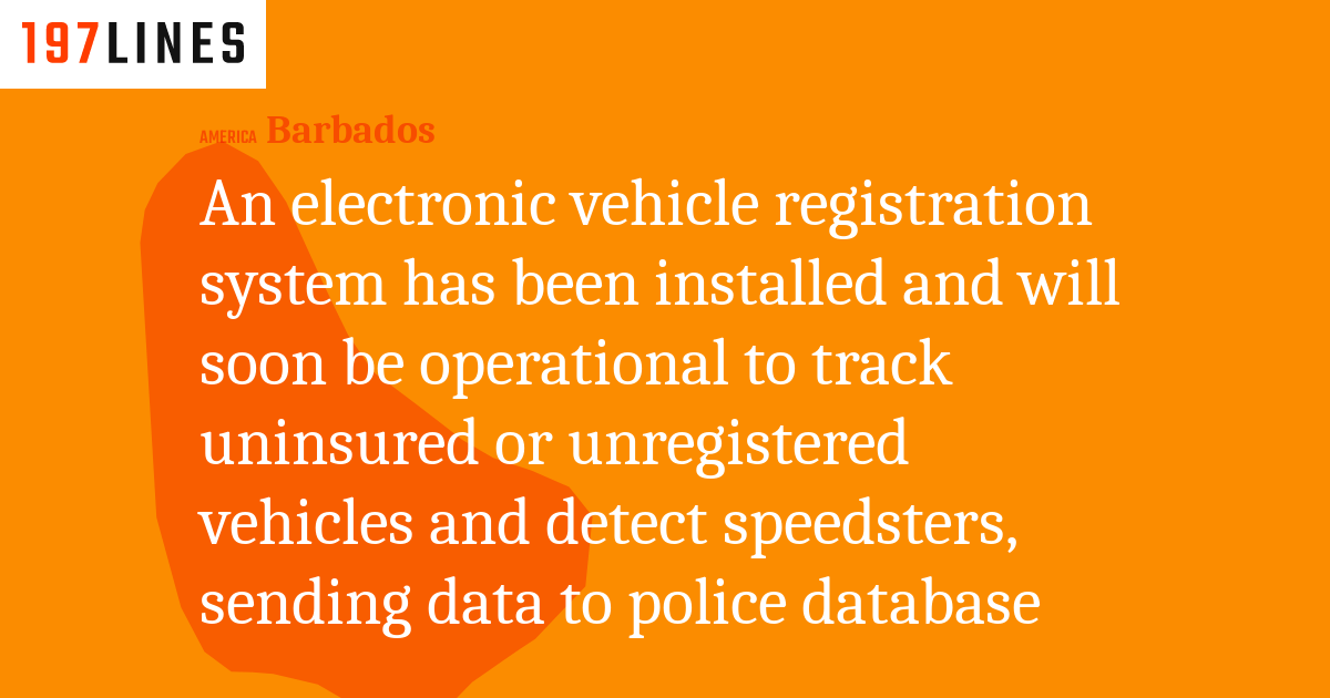 An electronic vehicle registration system has been installed and will