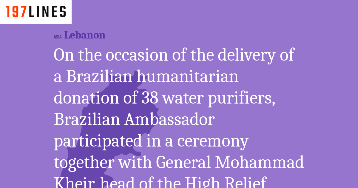 Brazilian Ambassador participated in a ceremony together with General