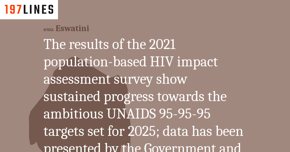 The results of the 2021 population-based HIV impact assessment survey ...