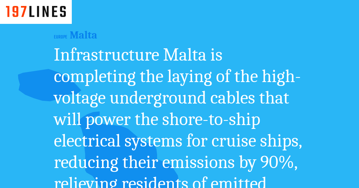 Infrastructure Malta is completing the laying of the highvoltage