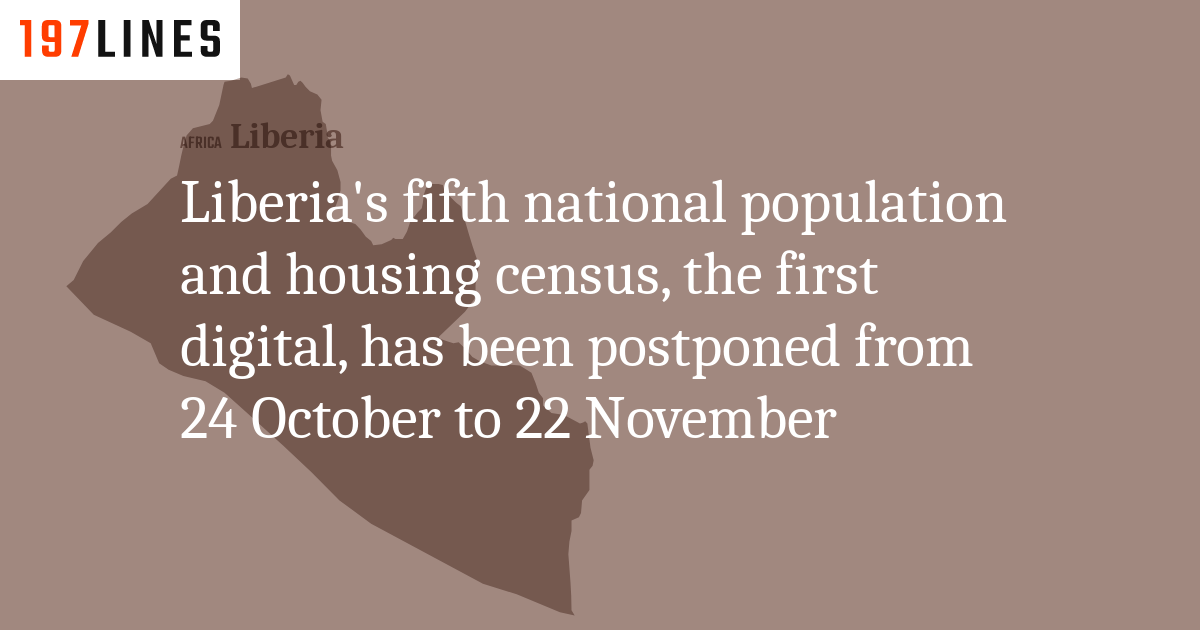 Liberia's fifth national population and housing census, the first