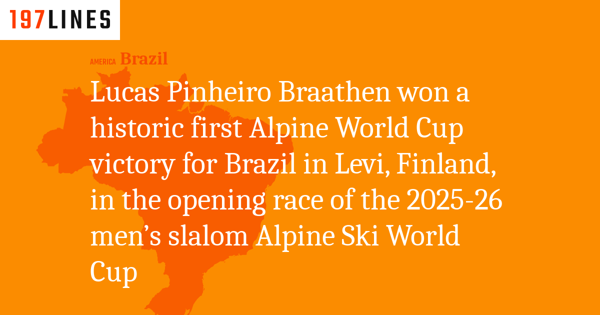 Lucas Pinheiro Braathen winning a historic first Alpine World Cup