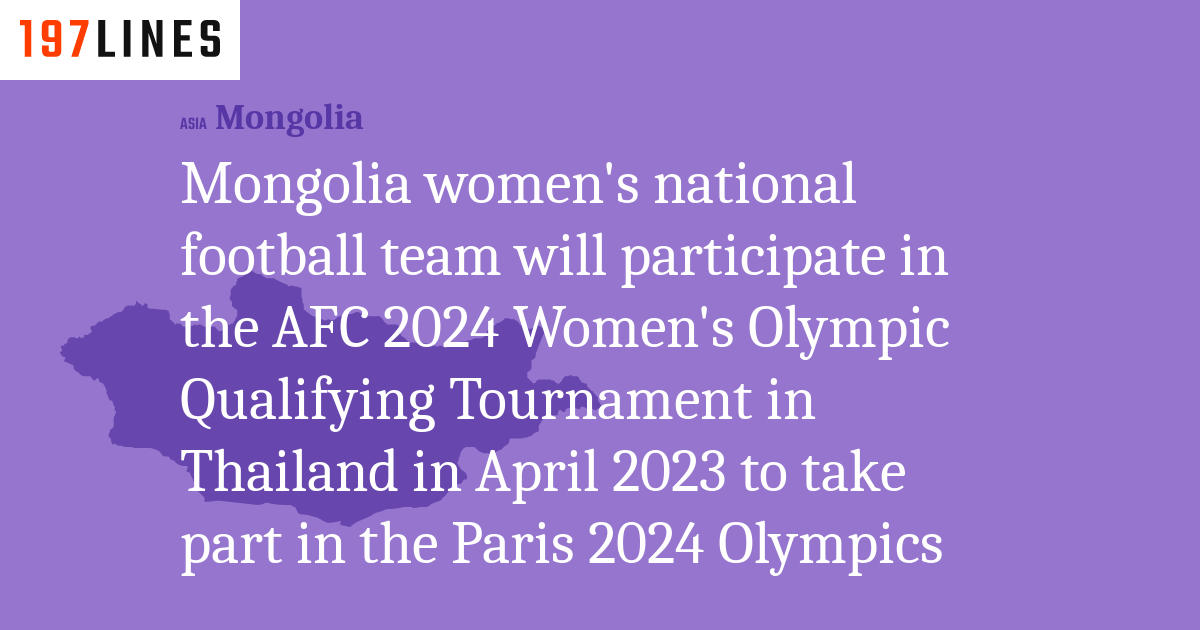 Mongolia women's national football team will participate in the AFC