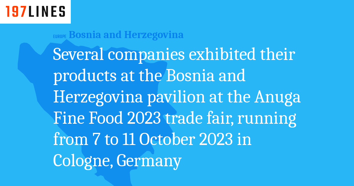 Several companies exhibited their products at the Bosnia and