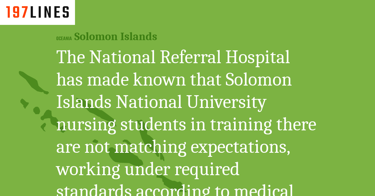 The National Referral Hospital Has Made Known That Solomon Islands   Solomon Islands National University Nursing Students In Training At The National Referral Hospital A23413 