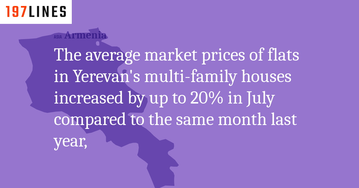 The average market prices of flats in Yerevan's multifamily houses