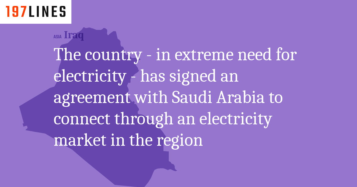 The country in extreme need for electricity has signed an agreement