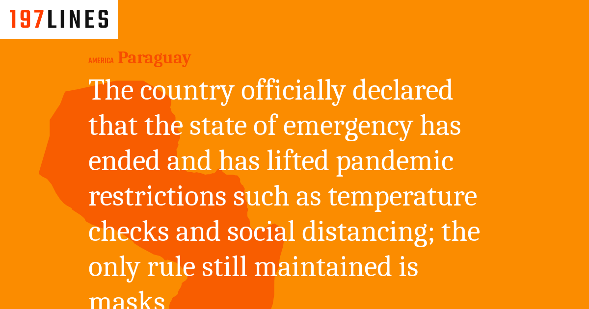 The country officially declared that the state of emergency has ended