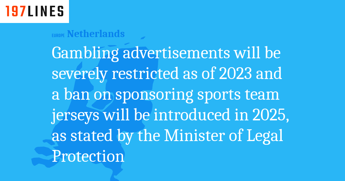 Gambling advertisements will be severely restricted as of 2023 and a