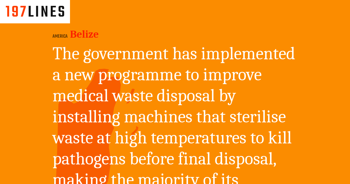 The government has implemented a new programme to improve medical waste