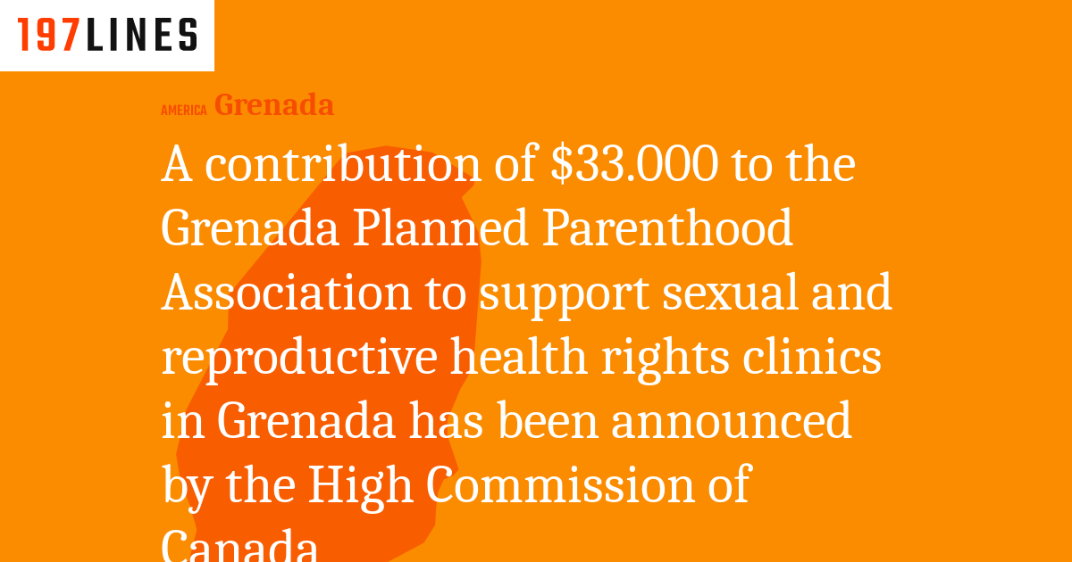 The High Commission of Canada has announced a contribution of C45,000