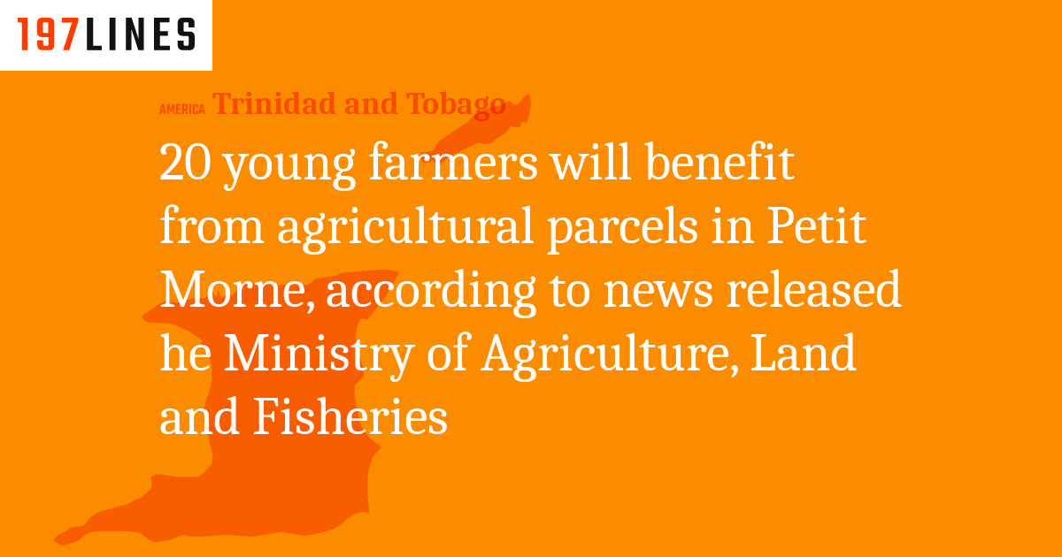 20 young farmers will benefit from agricultural parcels in Petit Morne