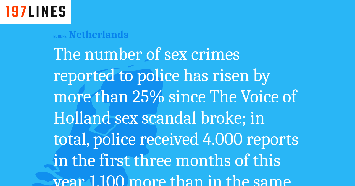 The Number Of Sex Crimes Reported To Police Has Risen By More Than 25 Since The Voice Of