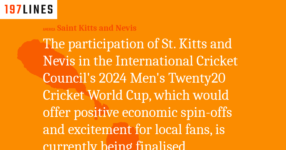 The participation of St. Kitts and Nevis in the International Cricket