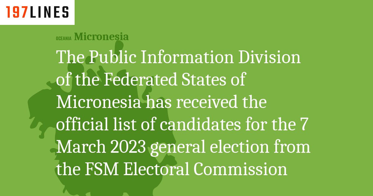 The Public Information Division of the Federated States of Micronesia